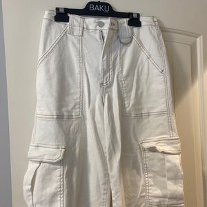 White Cargo Pants